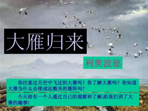 第14课《大雁归来》