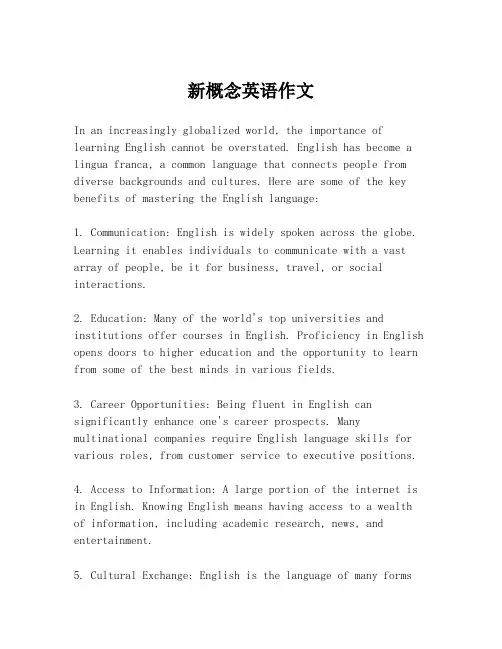 新概念英语作文
