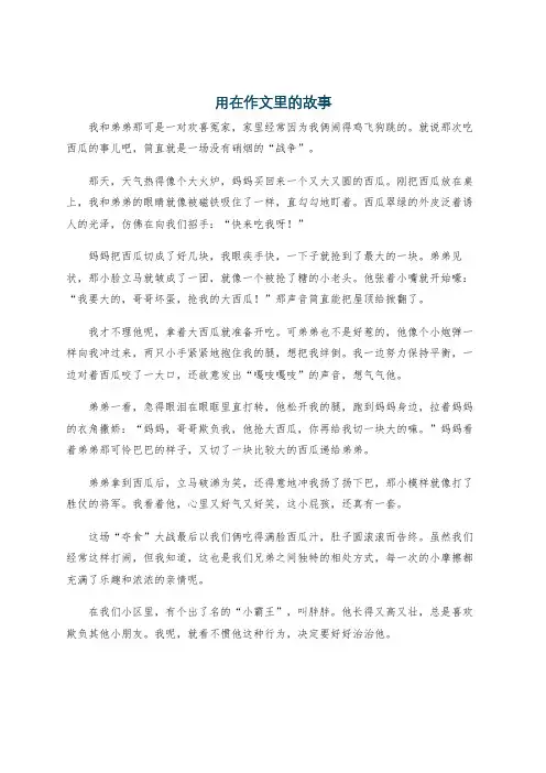 用在作文里的故事