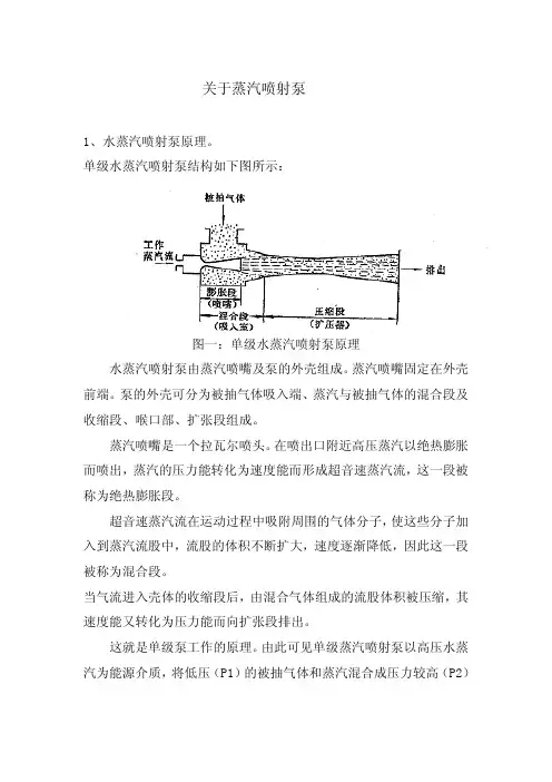 关于蒸汽喷射泵的介绍