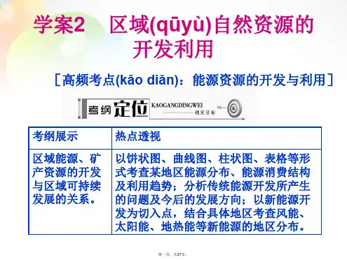 高考地理一轮复习 第3部分 第2章 区域可持续发展 区域自然资源的开发利用学案课件
