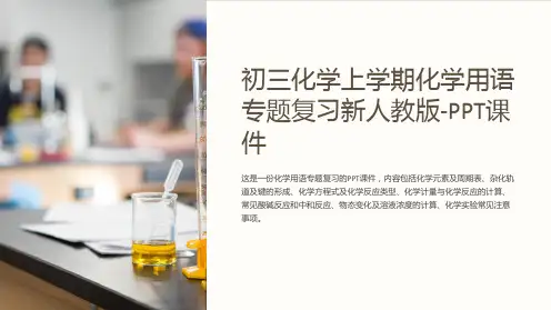 初三化学上学期化学用语专题复习新人教版-课件