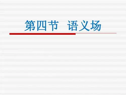 13语义场