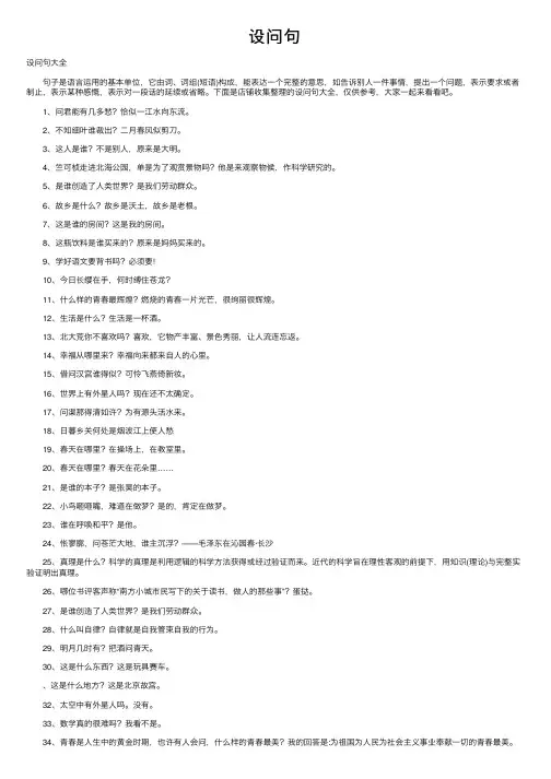 设问句——精选推荐