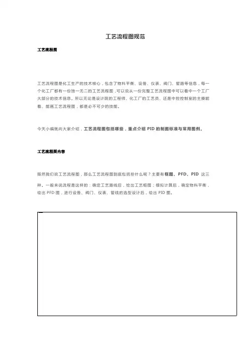 工艺流程图规范