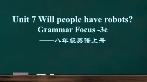 Unit 7 Grammar Focus -3c    人教版八年级英语上册
