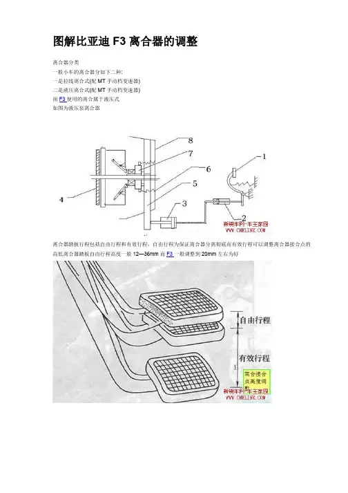 图解比亚迪F3离合器的调整