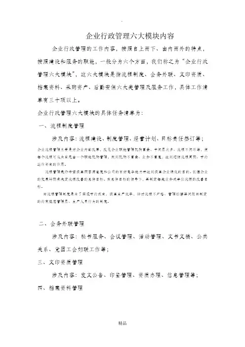 行政管理六大模块