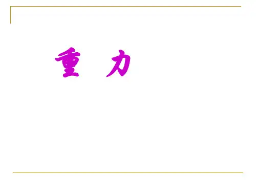 重力(PPT课件(初中科学)20张)