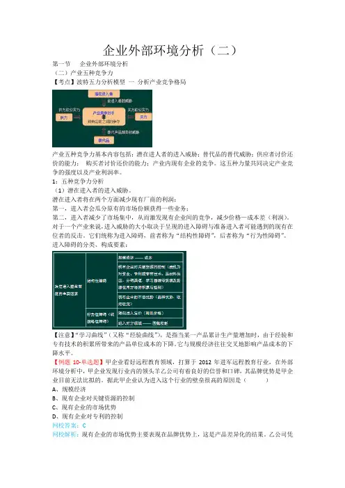 企业外部环境分析