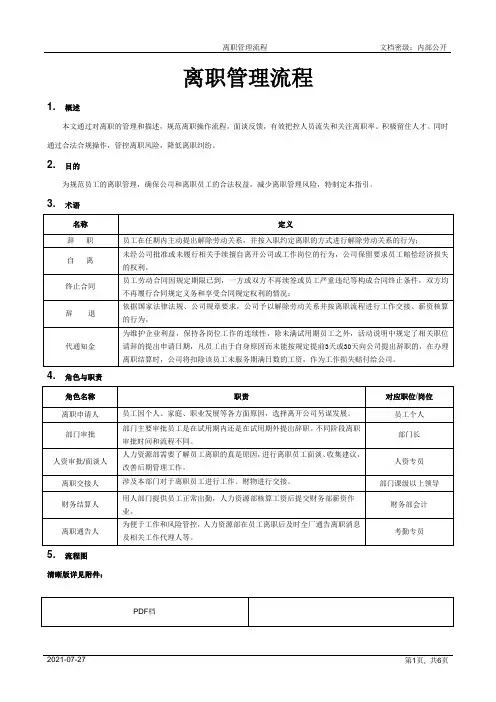 离职管理流程[规范]