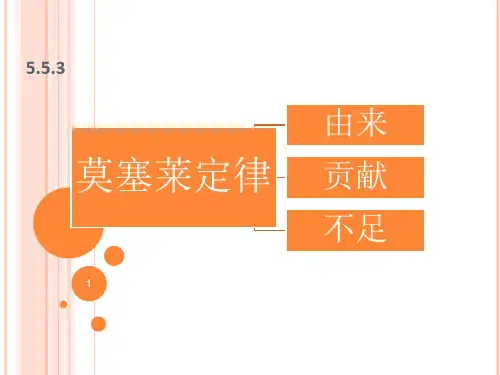 经典：莫塞莱定律