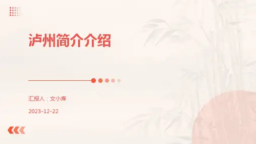 泸州简介介绍