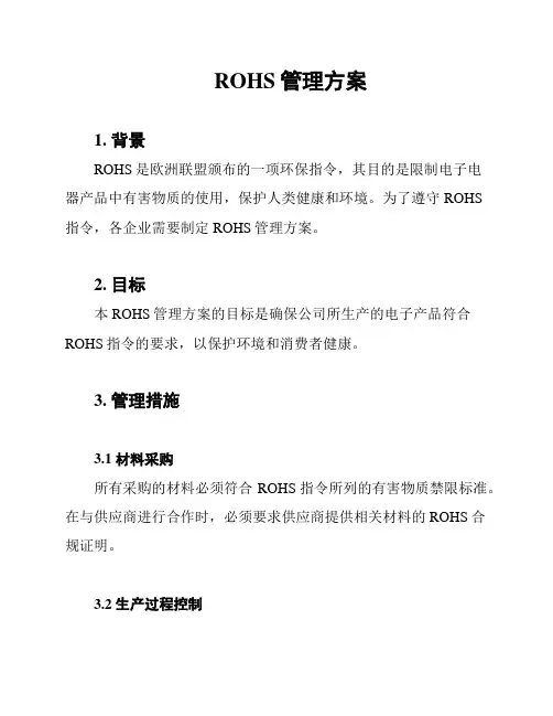ROHS管理方案