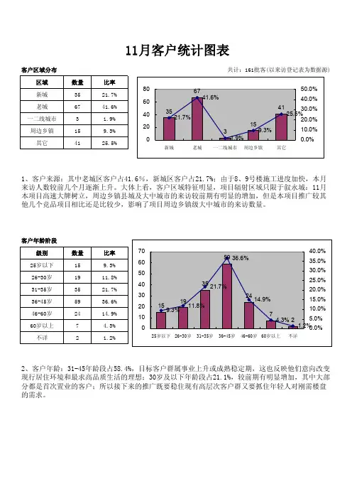 11月客户分析统计图表