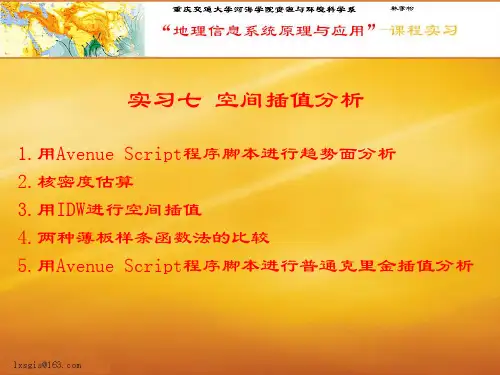 7、空间插值分析