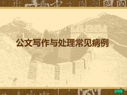 公文写作与处理常见病例