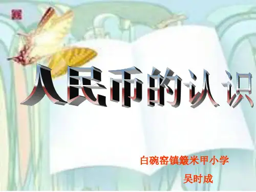 一年级数学下人民币的认识 (1)