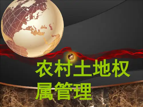 农村土地权属管理共22页PPT资料