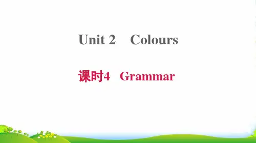 2022九年级英语上册 Unit 2 Colours课时4 Grammar习题课件牛津版