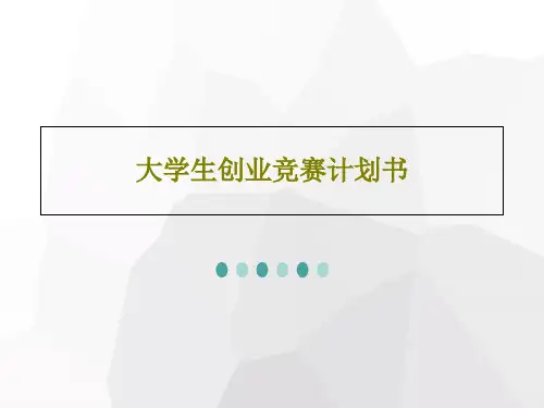 大学生创业竞赛计划书35页PPT