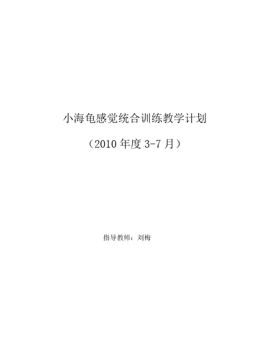 小海龟感觉统合训练教学计划