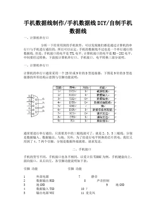 手机数据线制作