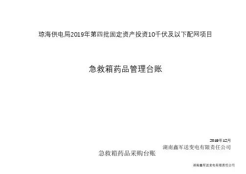 模板 - 急救箱药品管理台账