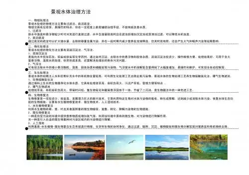 景观水体处理方法ppt