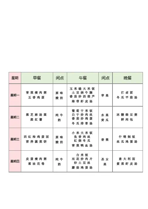 【拿走就用】幼儿园夏季食谱模板-09