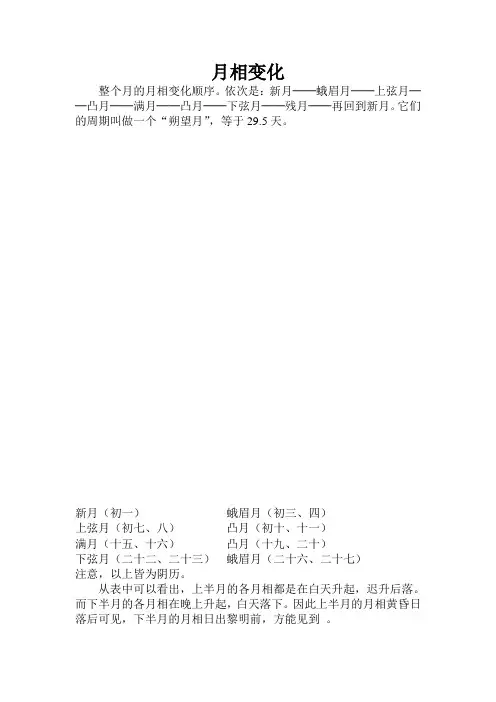 月相变化
