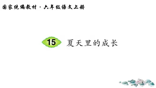 部编版六年级上《夏天里的成长》PPT课件完美1