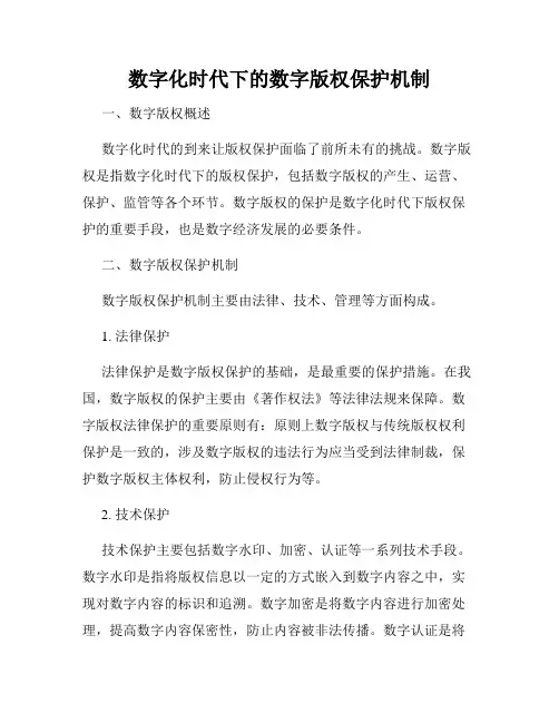 数字化时代下的数字版权保护机制