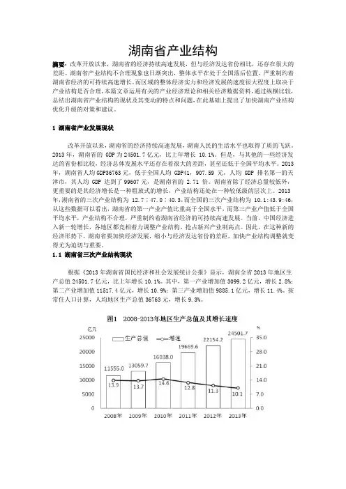湖南省产业结构