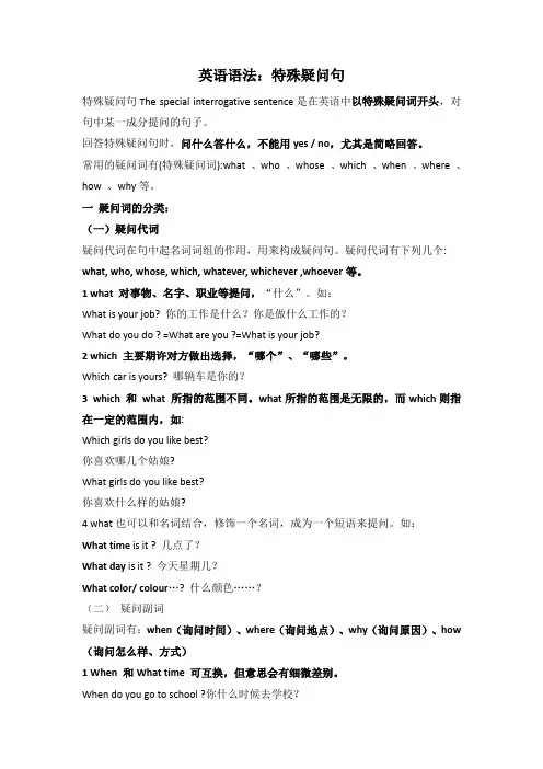 英语小语法：特殊疑问句