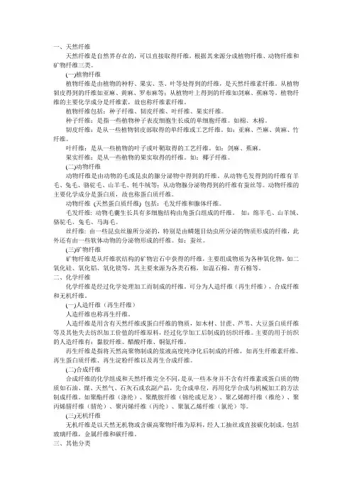天然纤维