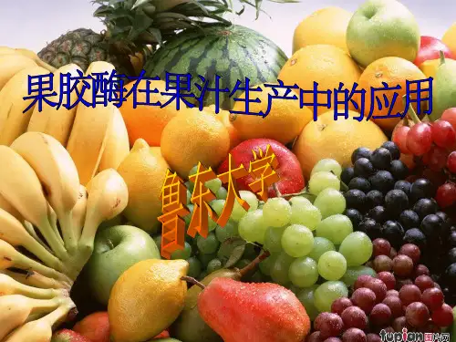 果胶酶在果汁生产中的应用