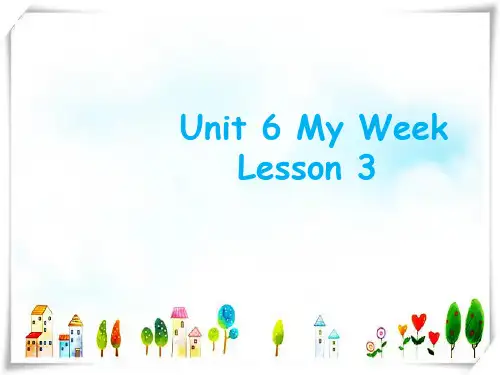 人教版新起点小学英语二年级下册Unit 6 My Week Lesson 3 课件 2