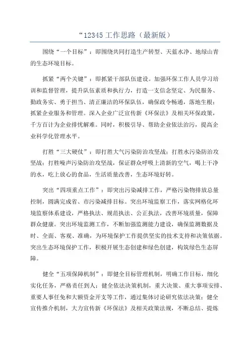 “12345工作思路(最新版)