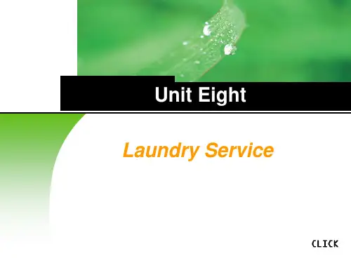 酒店英语实训uint 8 Laundry Service-文档资料