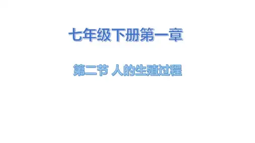 人教版七年级生物下册第一章第二节人的生殖  课件(共15张PPT)