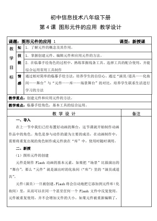 教学设计：图形元件的应用