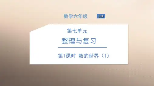 六年级上册数学习题课件 第七单元 整理与复习 苏教版 (4份打包)优秀课件