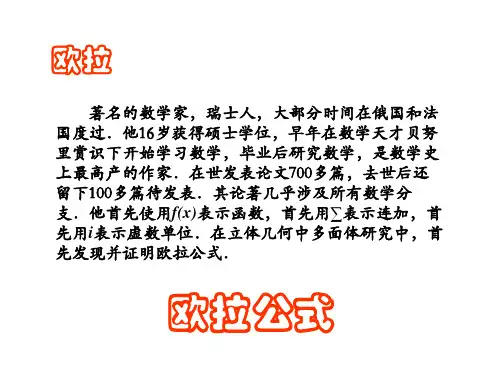 高一数学欧拉公式(PPT)5-3