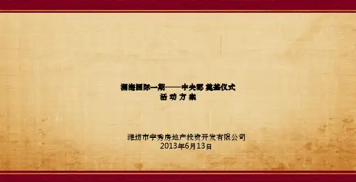 中央郡奠基仪式活动方案