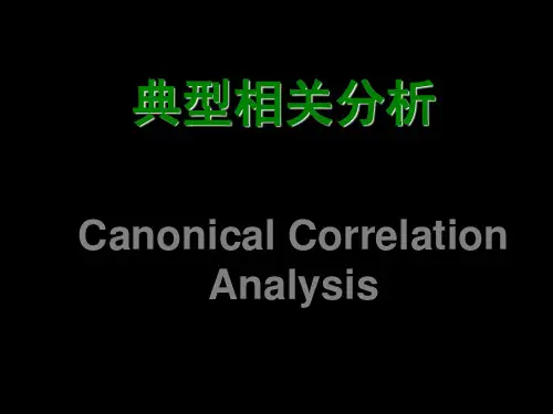 典型相关分析的实例