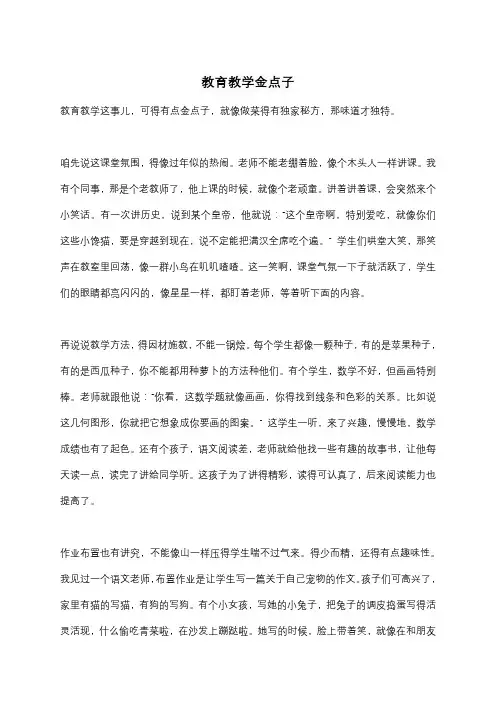 教育教学金点子