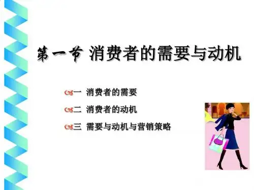 消费者的需要与动机PPT(19张)