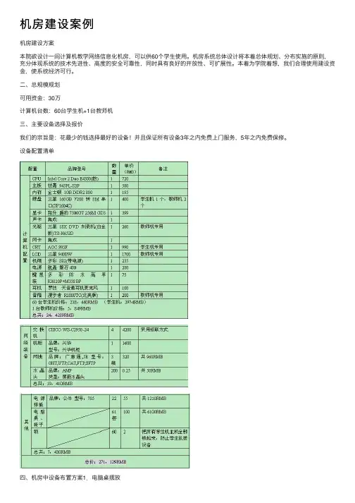 机房建设案例