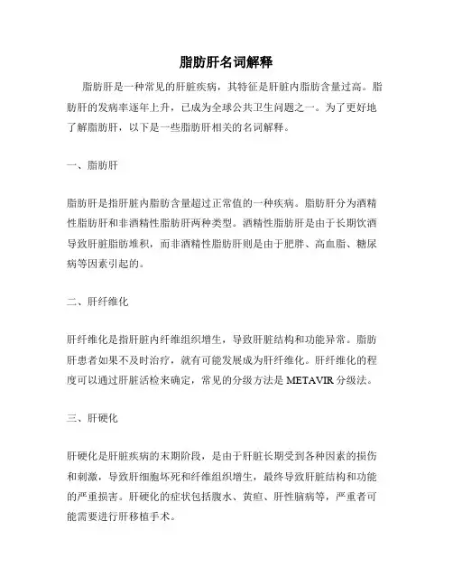 脂肪肝名词解释